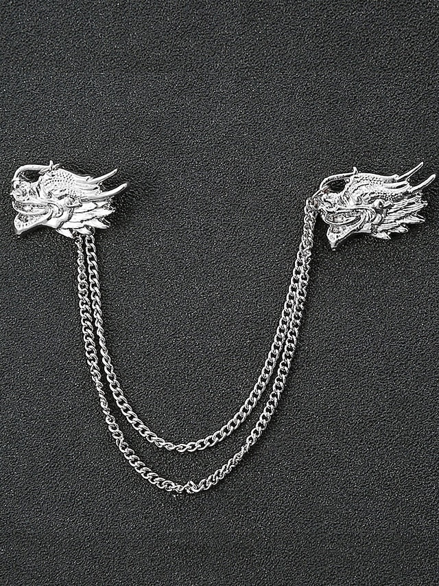 Collar Pins – Reindeer Elegant Men's Christmas Alloy