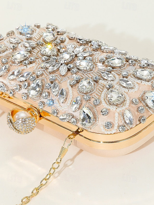 Crystal-Embellished Women's Bag Clutch