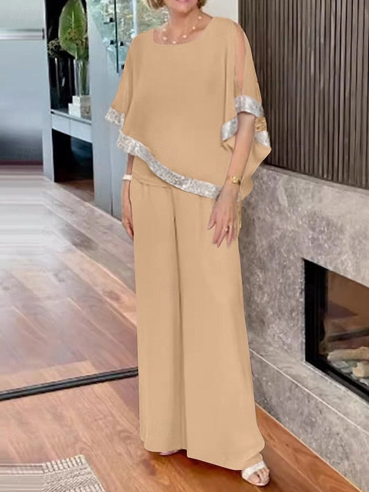 / the Jumpsuit of Dress Pantsuit Elegant Two Bride Mother Piece