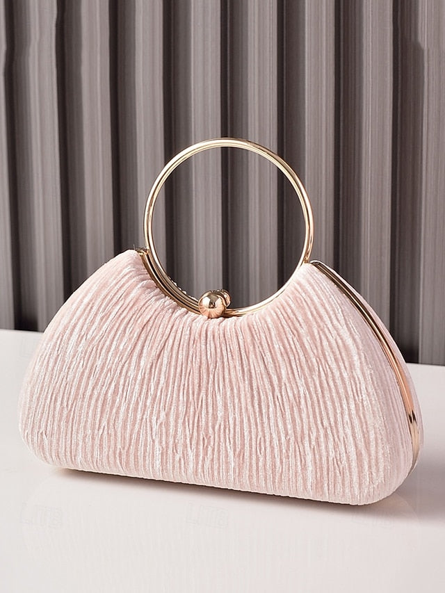 Red Handbag Women's – Elegant Velvet Party Christmas