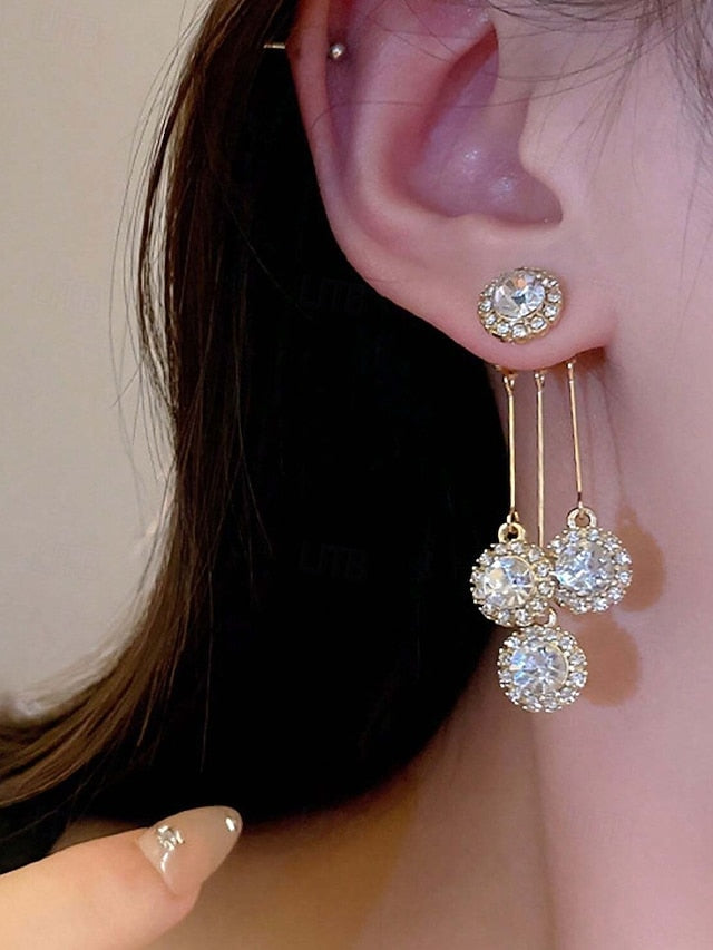 Earrings – Dangle Women Elegant Sparkling Crystal for
