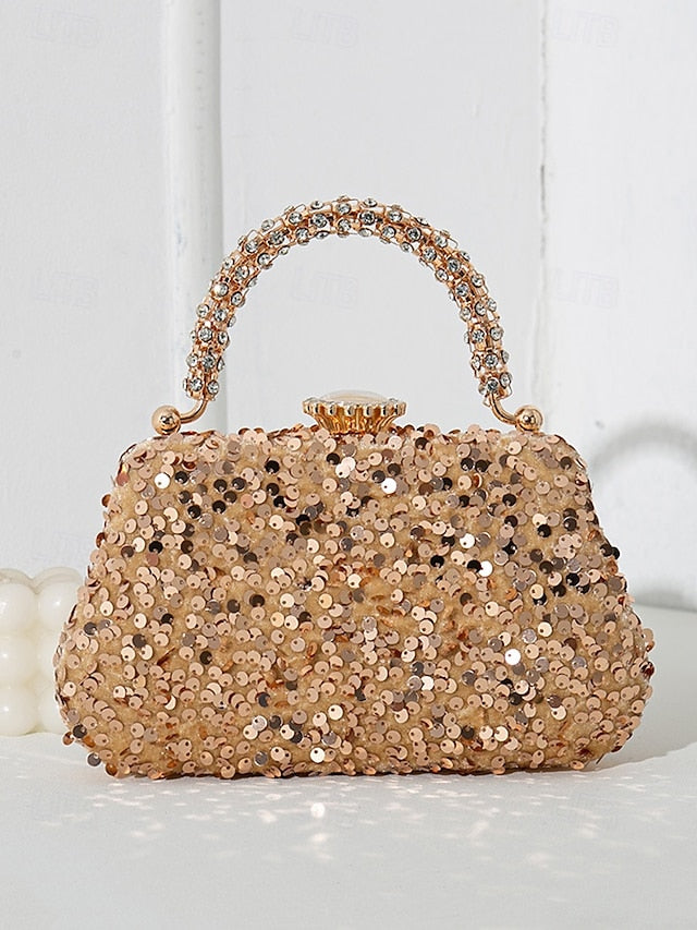 Women's – Vintage Evening Bag Embellished Clutch Sequin