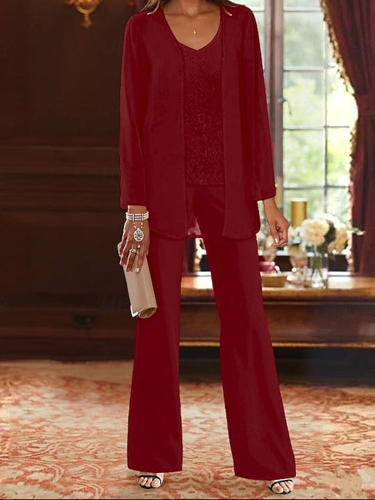 3 Formal Bride of Pantsuit Beach Mother Wedding the Piece