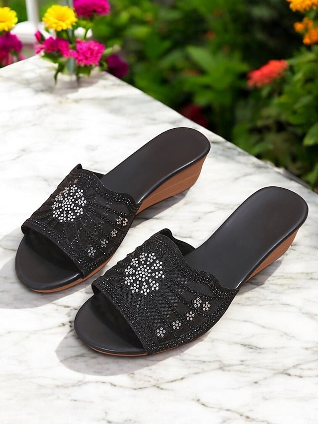 Black Sandals Women Classic Strappy for Chic Heel Ankle - Block