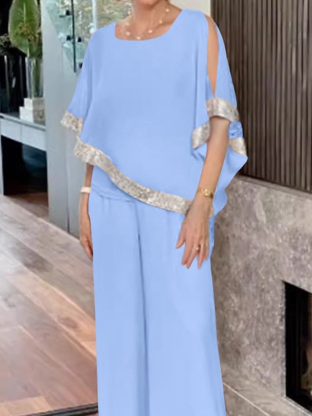 / the Jumpsuit of Dress Pantsuit Elegant Two Bride Mother Piece