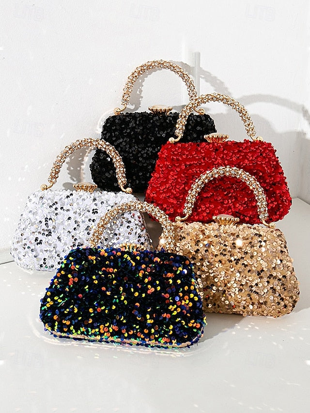 Women's – Vintage Evening Bag Embellished Clutch Sequin