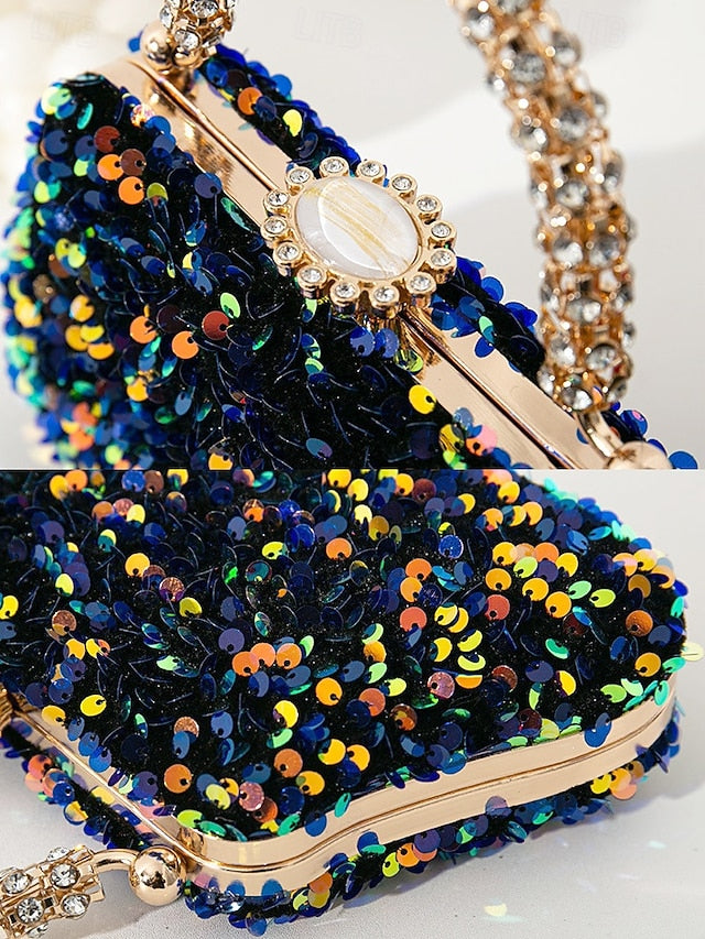 Women's – Vintage Evening Bag Embellished Clutch Sequin