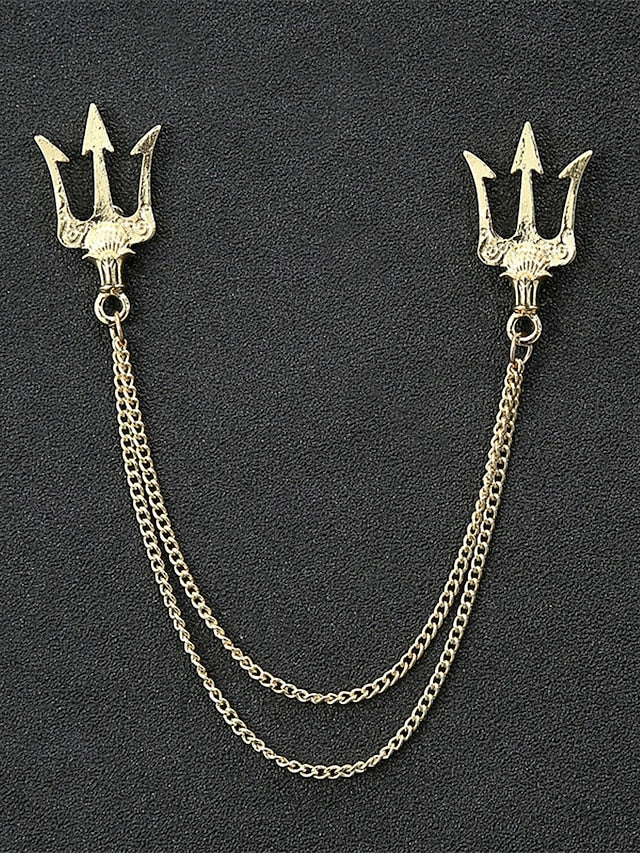 Collar Pins – Reindeer Elegant Men's Christmas Alloy