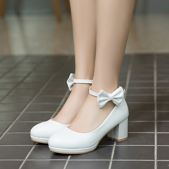 Weddings - Bow White Mary Girls' Perfect for Shoes Jane