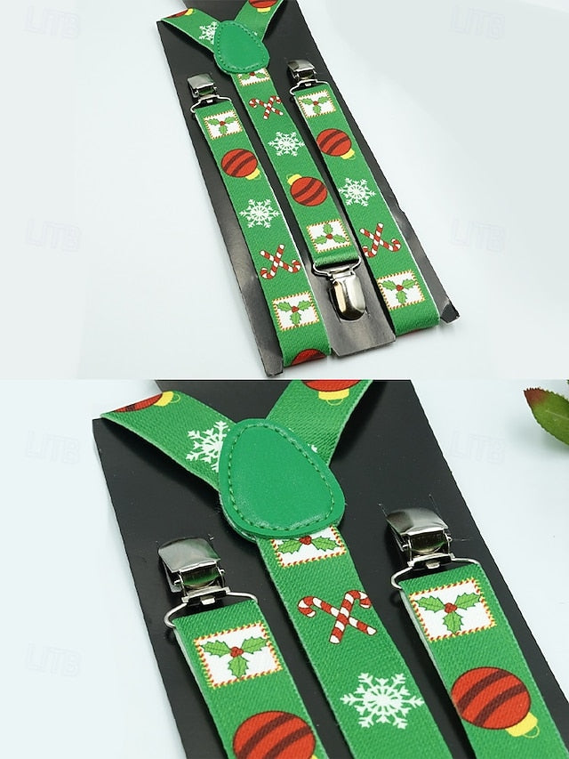 Snowman Men's with Christmas Suspenders
