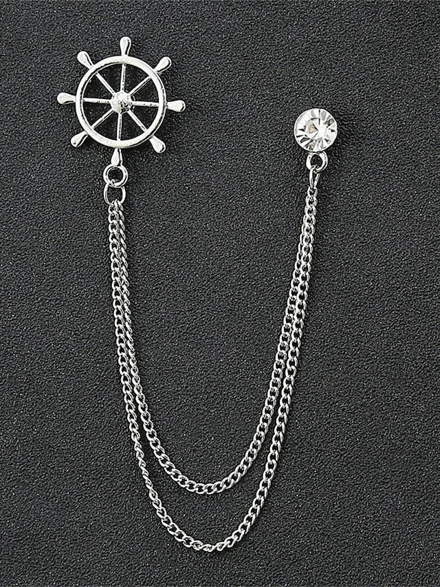 Collar Pins – Reindeer Elegant Men's Christmas Alloy