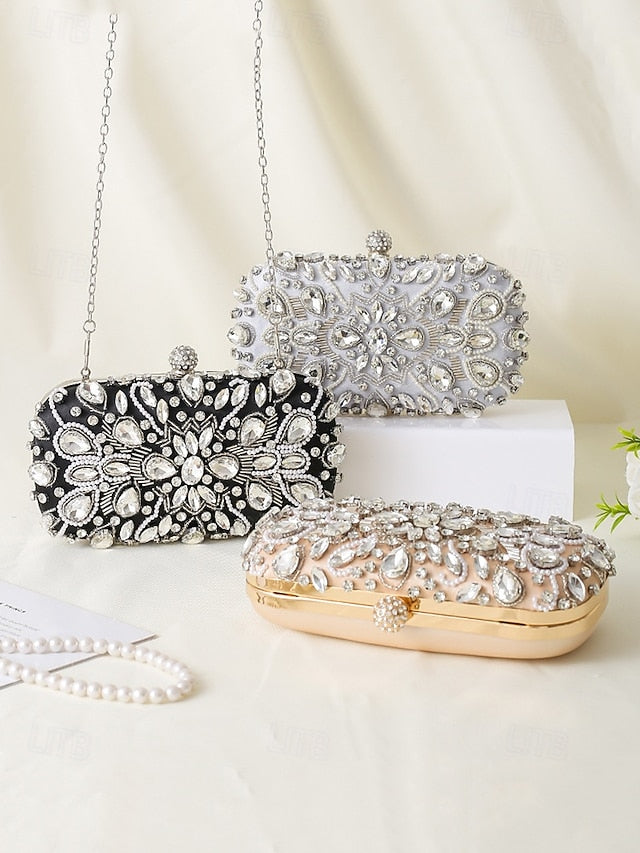 Crystal-Embellished Women's Bag Clutch