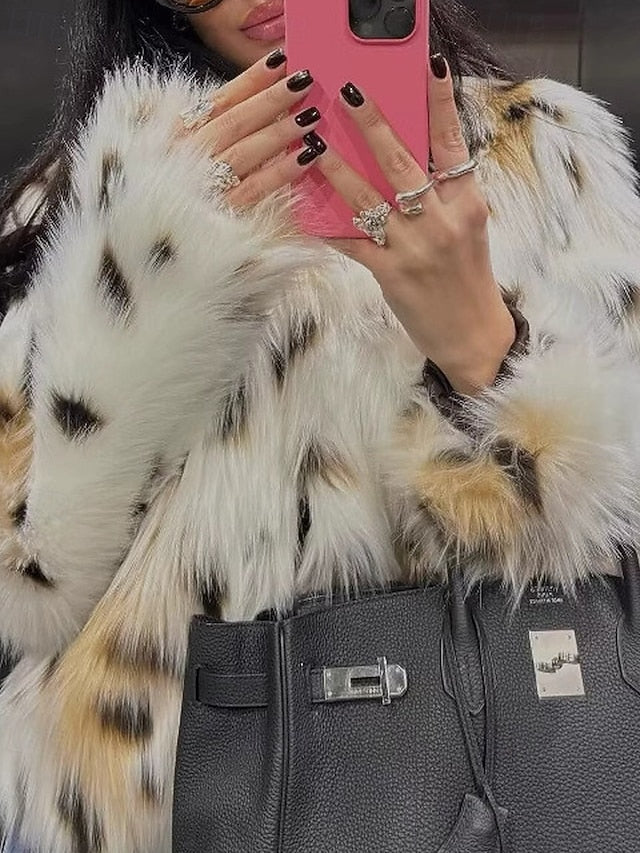 Comfortable Fur Women's Coat Warm Leathers Faux Furs