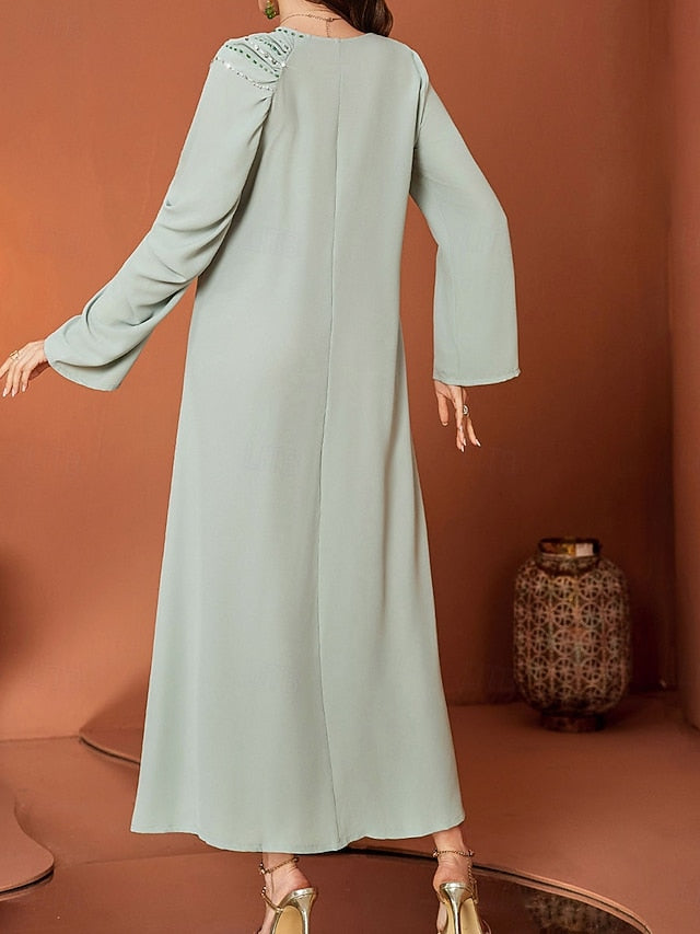 Neck Length V Bride Floor Dress of Elegant A-Line the Mother