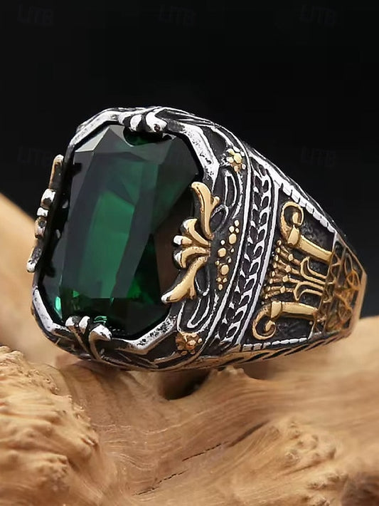 Gemstone Men's Alloy Ring