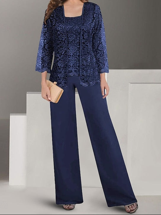 Mother Dress Elegant Square Guest of Pantsuit Wedding the Bride