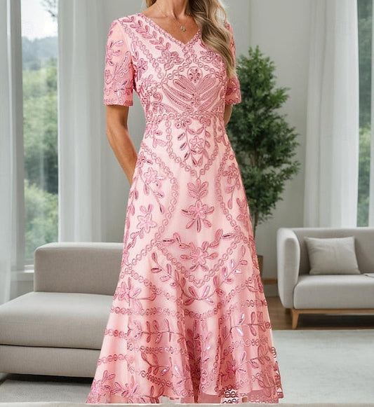 V Elegant Mother Dress A-Line the Vintage Party Bride of