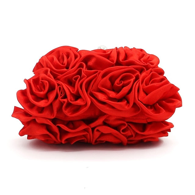 Clutch Evening Red Rose Floral Bag Vintage – Elegant Design
