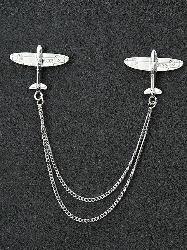 Collar Pins – Reindeer Elegant Men's Christmas Alloy