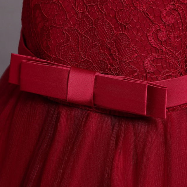 Little A Floral Party Kids Girls' Line Dress Plain