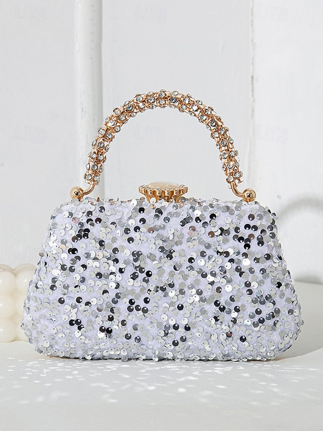Women's – Vintage Evening Bag Embellished Clutch Sequin