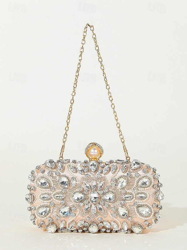 Crystal-Embellished Women's Bag Clutch