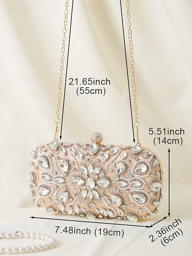 Crystal-Embellished Women's Bag Clutch