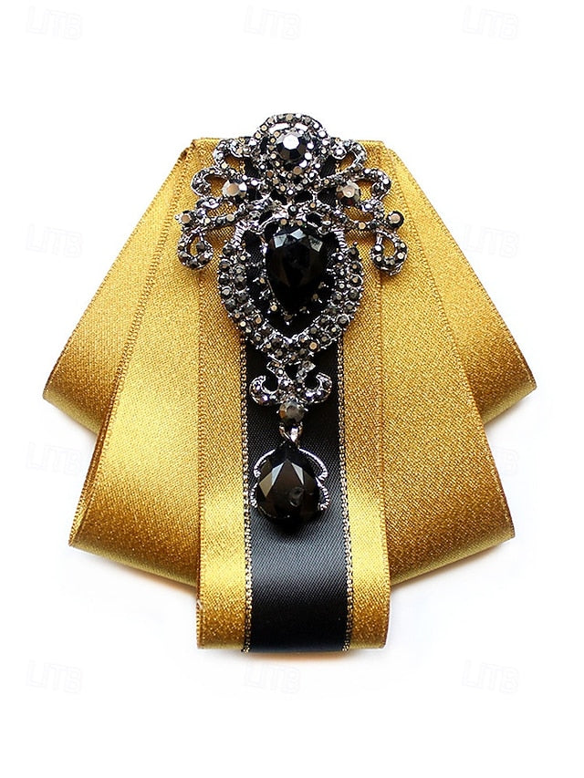 - Elegant Christmas Tie Diamond-Accent Satin Bow Men's