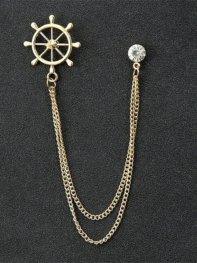 Collar Pins – Reindeer Elegant Men's Christmas Alloy