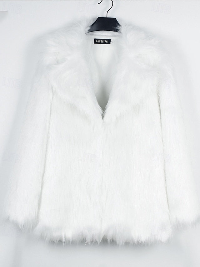 Coat Women's Comfortable Fur Furs Faux Warm