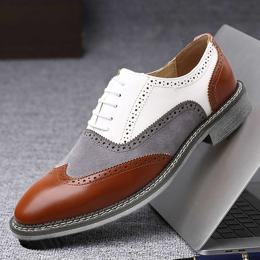 in Gatsby-Inspired Men's Oxford Shoes Spectator Wingtip