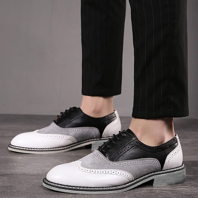 in Gatsby-Inspired Men's Oxford Shoes Spectator Wingtip