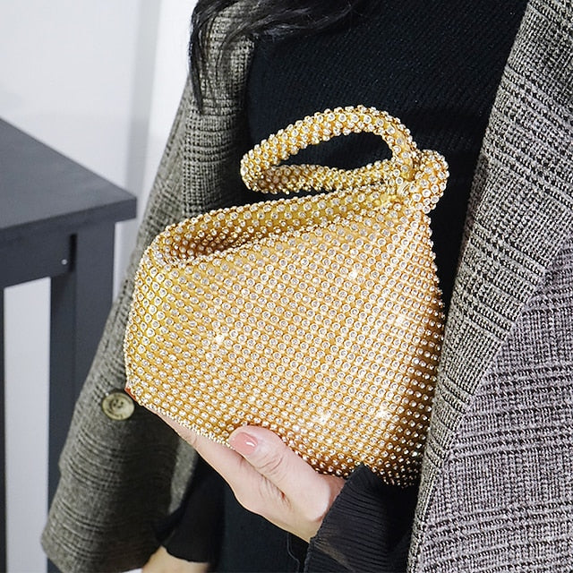 Bag Women's Crystal - Rhinestone Evening Elegant Silver