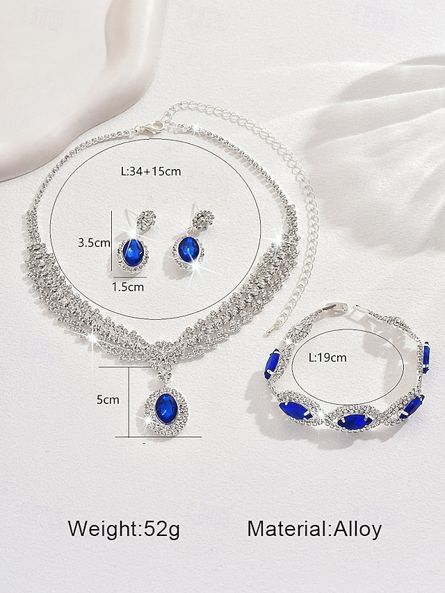 Elegant Crystal Necklace Women Set Green for – Jewelry Luxury