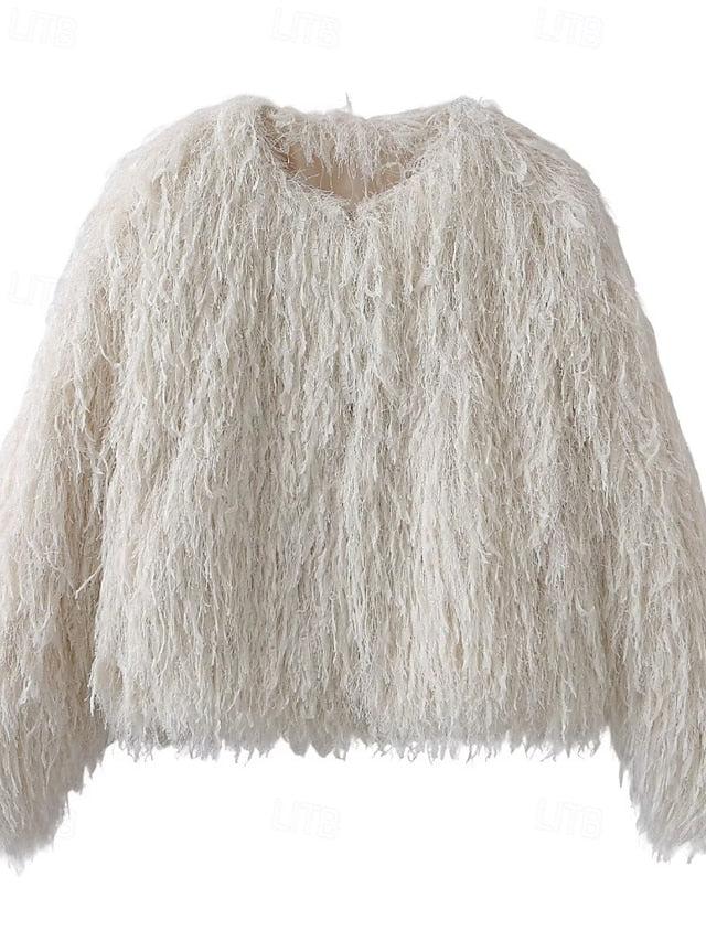 Coat Furs Comfortable Leathers Women's Faux Fur